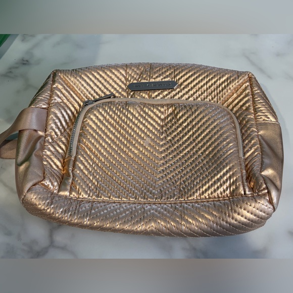 Aimee Kestenberg Metallic Gold Cosmetic Bag Set - Picture 2 of 10